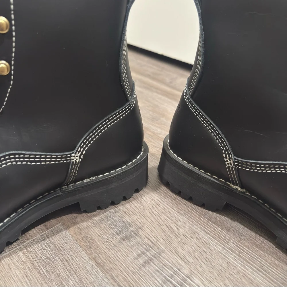 Danner Super Rain Forest Black Matte Leather Lace Up Boots